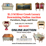 $1.5 M River Creek Luxury Downsizing Online Auction