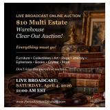 $10 Multi-Estate Warehouse Clearout Auction, Everything Must Go!