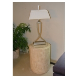 Side Table and Lamp