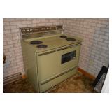 Vintage Avocado Green Electric Stove
