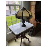 Vintage marble table/lamp