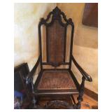 Antique Oak Cane Seat Chair
