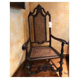 Oak Arm Chair with Cane 