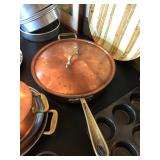 Large Copper Pan with Lid