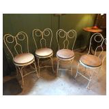 Set of Four Ice Cream Parlor Chairs