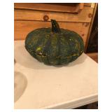 Large Hand Carved Pumpkin Box
