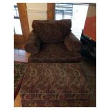Corduroy Chair and Ottoman