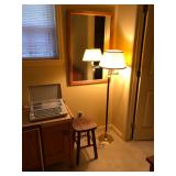 Floor Lamp and Mirror