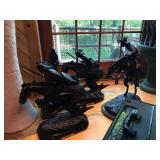 Several Bronze Statues 