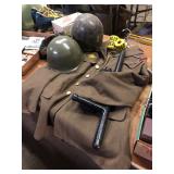 military uniform helmets ammo boxes