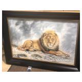 lion oil painting