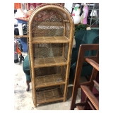 vintage wicker shelf