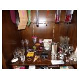 Lots of bar items and decor