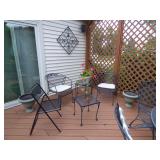Black wrought iron outdoor furniture