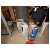 Dehumidifiers, heaters, and fans