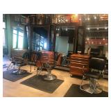 Salon Chairs, Mirrors, Pads, Craftsman Carts