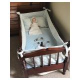 Antique Black Walnut Baby Bed