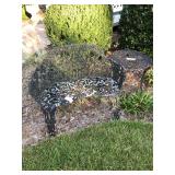 Metal bench and table