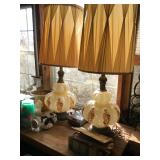 Beautiful lamps and the boottom glass lights up