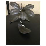 Metal flower petal ashtray