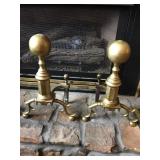 The Harvin Co brass fire dogs 