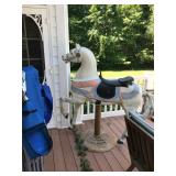 Very nic metal carousel horse with Coca Cola base