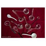 Depression glass condiment spoons 