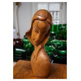 Mid Century wooden bust