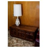 Mid century lamp and mini bar