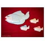 Vintage  plaster  fish wall decor