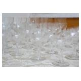 Crystal drinking glasses