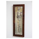 Mid century silver plated Jester wall art