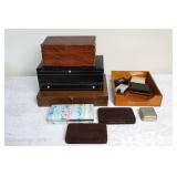 Different sizes cases and jewelry boxes