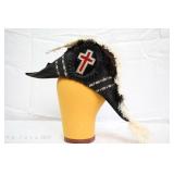 Antique Knights Templar Admiral Hat with Ostrich Feathers