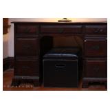 Antique desk and ottoman