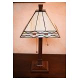 antique stained glass lamp table