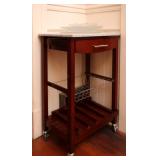 kitchen cart marble top