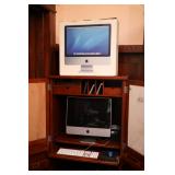 iMac computer, cabinet/desk