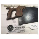 "RARE" Pre 1870 Henshaw Cast Steel Saw