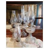 Glass Hurricane Oil Lamps