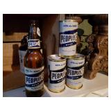 Peoples Beer bottles and cans Peoples Beer bottles and cans