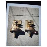 Vintage Solid Bronze Pair of Water Fountains