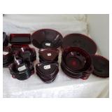 Ruby Red triangle Plates Ruby Red triangle Plates