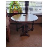 Round drop leaf end Table