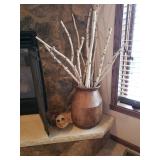 Beautiful Wood hand carved large Vase
