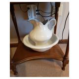 Antique Pitcher and Bowl