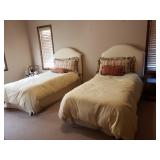 Twin Beds with High Headboards , mattress, boxspring and bedding great shape $150.00 each