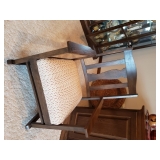 Antique Wood Padded Chair $60.00