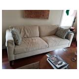 Oatmeal 2 cushions sofa, 83" L, asking $275.00
