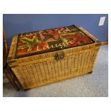 Wicker Chest with glass Top, 36"L, 20"D, 20"T,  $50.00